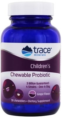 Children's Chewable Probiotic №30жев.таб.Natural Grape Trace minerals  &