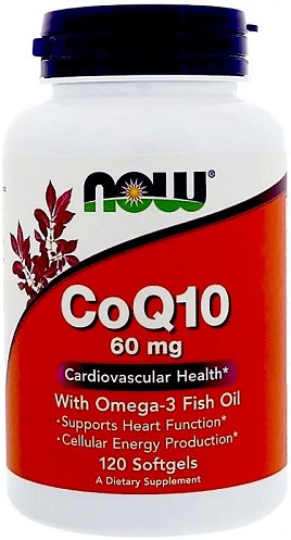 Now Foods Коэнзим Q10 с Омега-3 60 мг №60 капс. / CoQ10  &