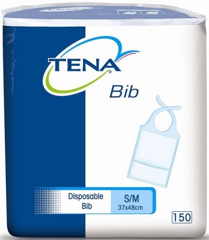 Нагрудник для взрослых одноразовый TENA Bib S/M 37*48см 150 шт (Штука)