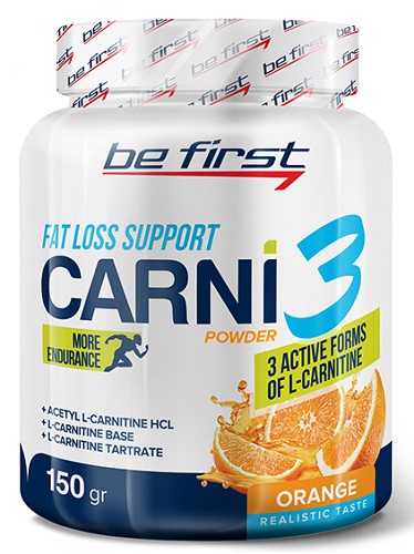 Carni 3 150г Апельсин 3 активных формы Л-карнитина Be First  &