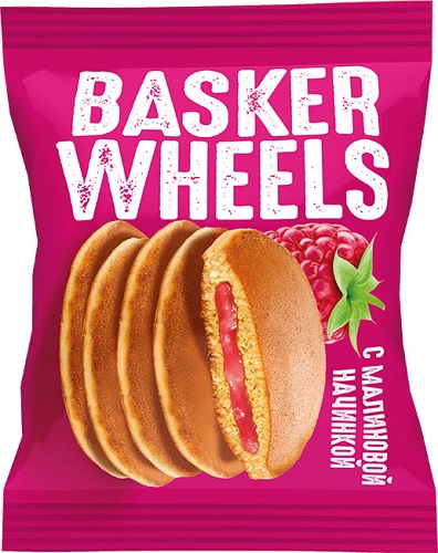 Basker Wheels Пирожное с малиновой начинкой 36г