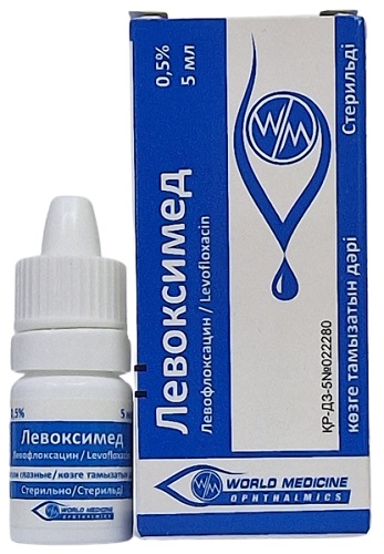 Левоксимед капли глазные 0,5% 5 мл ( левофлоксацин )