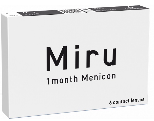 Контактные Линзы мягкие -1,50 / 8,6 (6линз) Miru 1 month Menicon 