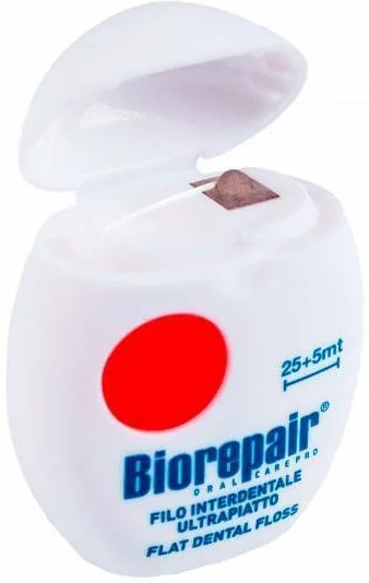 Зубная нить Невощеная губчатая BIOREPAIR Ультра плоская для чувствительных зубов