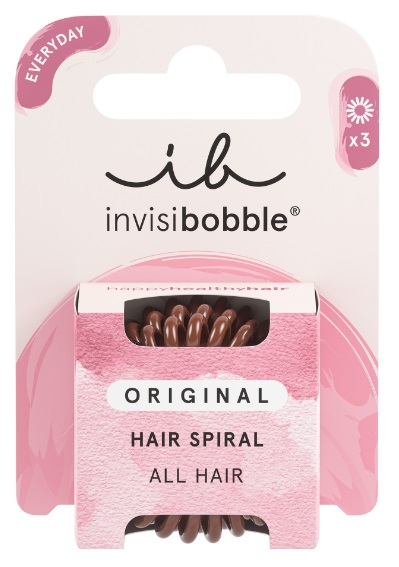 INVISIBOBBLE Резинка браслет для волос Original Pretzel Brown 3шт в коробке