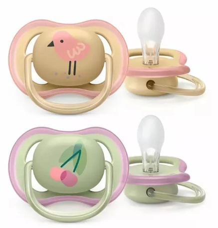 Соска-Пустышка Силиконовая AVENT 0-6м (2шт) SCF085/13 Cherry
