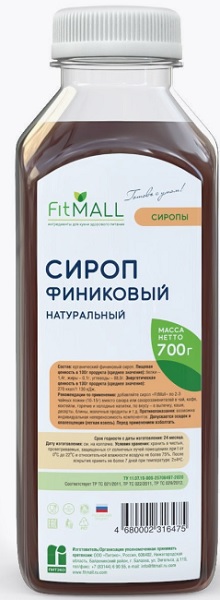 Сироп Финиковый 280г FitMALL