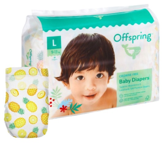 Offspring подгузники для детей Ананасы L (9-13кг) 36 шт