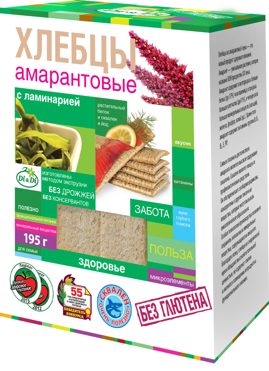 Di&Di Хлебцы Амарант Ламинария 195г
