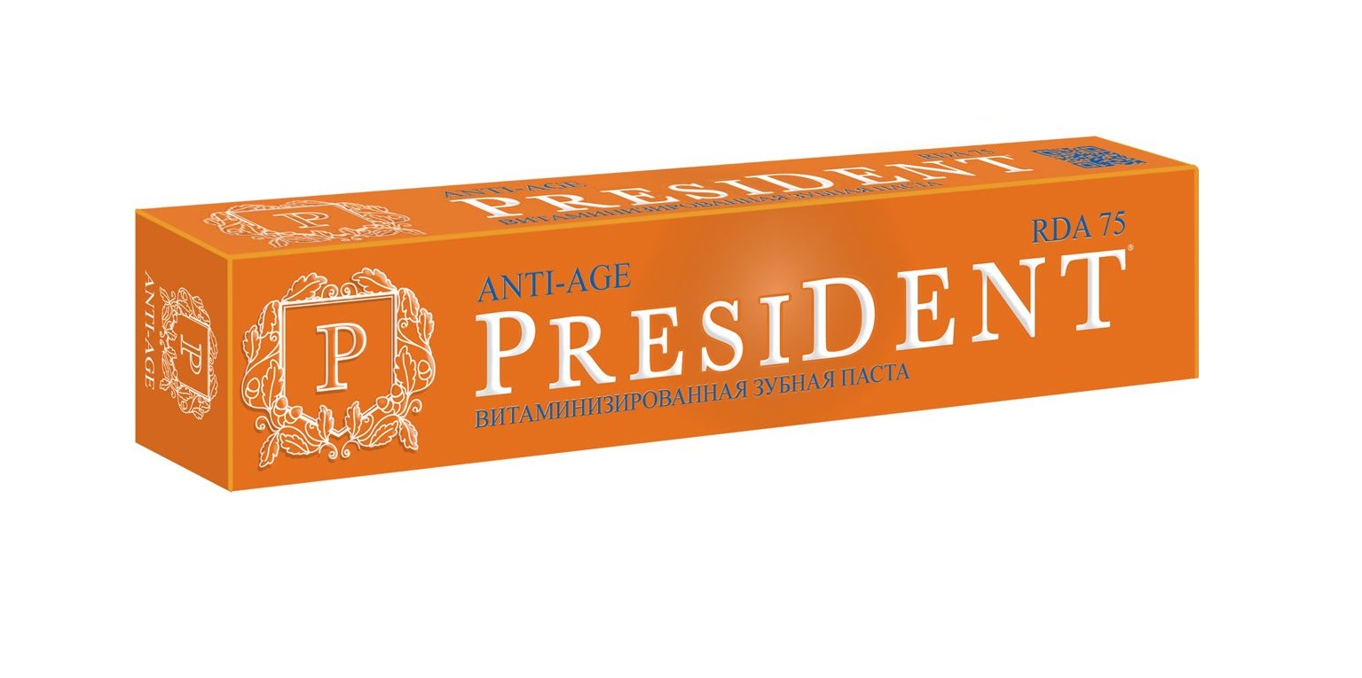 Зубная паста PRESIDENT Anti-Age Витаминизированная 75 мл