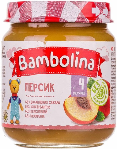 Bambolina Пюре Персик 100г с 4 мес.