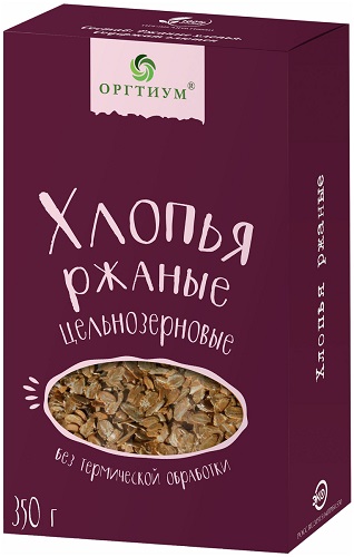 Оргтиум Хлопья Ржаные 350г