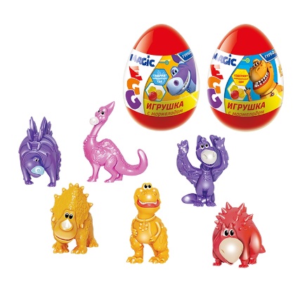 Мармелад Magic Egg Турбозавры в пластиковом яйце с игрушкой 10г