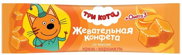 Конфета жевательная Три кота 11 г Крем карамель