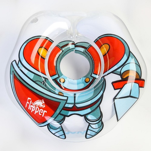 Круг для купания малышей FLIPPER 0м+ арт.FL006 надувной на шею 3D