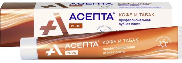 Зубная паста АСЕПТА Plus Кофе и табак 75 мл