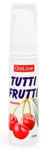 Гель смазка съедобная Вишня TUTTI FRUTTI 30 мл