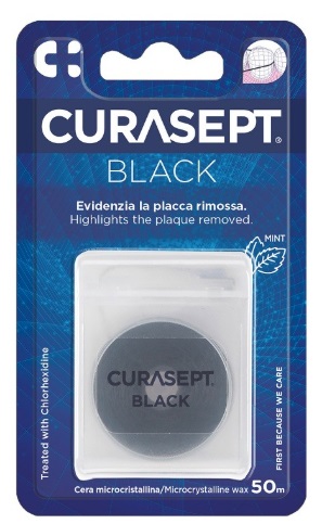 Зубная нить CURASEPT Nero Cerato Alla clorex 50 м