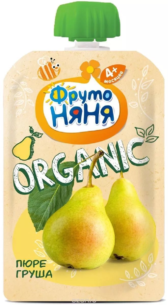 ФрутоНяня Пюре Груша Органик 90г пауч с 4 мес.