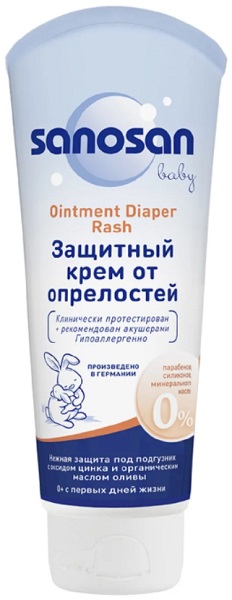 SANOSAN Baby Защитный крем от опрелостей с пантенолом 150 мл
