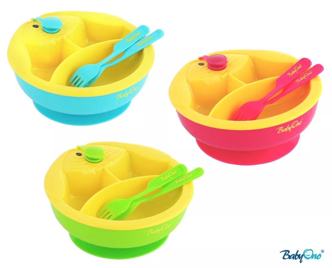 BABYONO Миска тарелка поддерживающая температуру пищи (цвет уточняйте) +6 мес