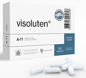 Визолутен капсулы 0,2 г №60 ( пептиды тканей глаза ) А-11 Peptides (Упаковка)