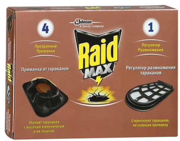 Система двойного действия против тараканов RAID арт.108130