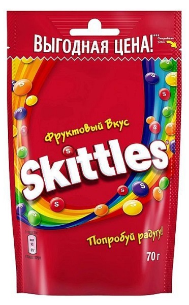 SKITTLES Драже Фрукты 70 гр 