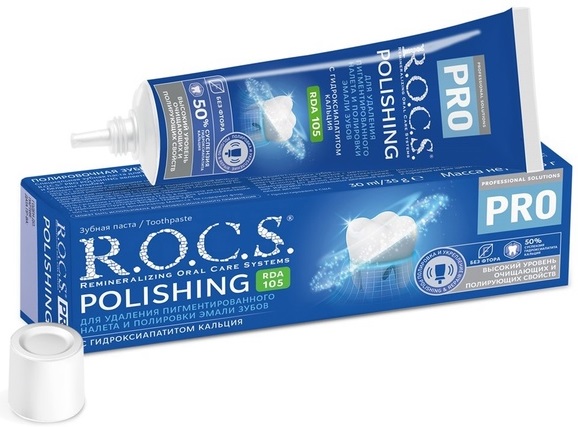 Зубная паста ROCS PRO Polishing полировочная 35 г