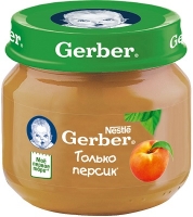 Гербер Пюре Персик 80г с 4мес.
