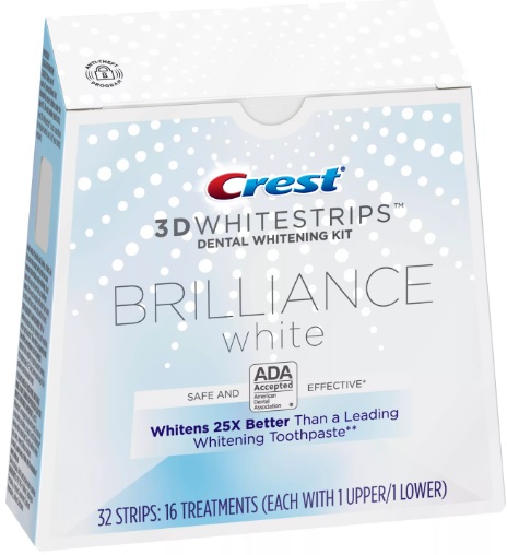 Полоски Отбеливающие для зубов CREST Brilliance White 16 пар (Упаковка)