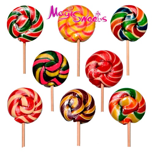 Карамель на палочке MAGIC SWEETS Диск Ассорти 15 гр #
