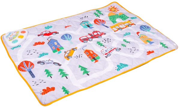 Коврик игровой развивающий Ysgo Город со светом и звуком 0м+ 70*100