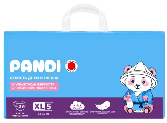Подгузники для детей PANDI XL (12-17кг) 38шт