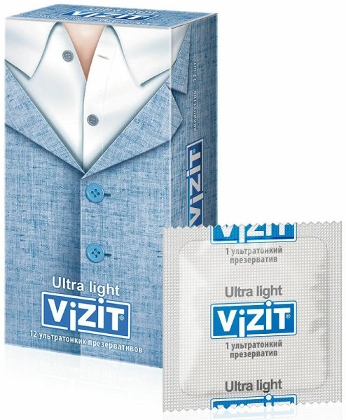 Презервативы VIZIT Hi-Tech Ultra Light 12 шт ультратонкие