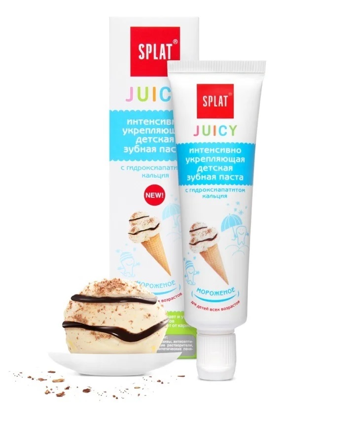 Зубная паста SPLAT Juicy Мороженое для детей всех возрастов 35мл