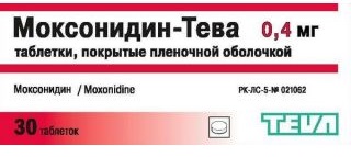 Моксонидин Тева табл. 0,4 мг №30  (Упаковка)