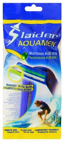 Станок бритвенный одноразовый TANDEM Slaider Aquamen 3шт
