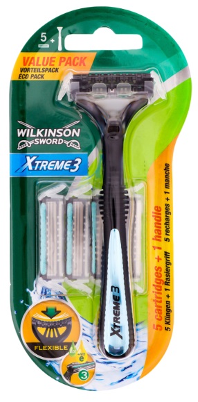 Станок бритвенный Wilkinson Sword Xtreme3 с 5 сменными кассетами