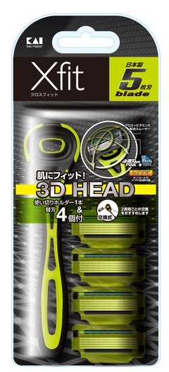 Бритвенный станок Kai Razor Xfit XF5-4BS5 со сменными лезвиями
