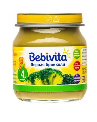 Bebivita Пюре Брокколи 100г с 4 мес
