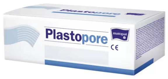 Пластырь Гипоаллергенный PLASTOPORE фиксирующий из нетканого материала 2,5см*5м 1шт MATOPAT