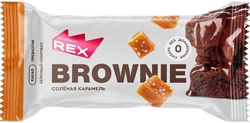 Protein Rex Пирожное Протеиновое Брауни 50г Соленая карамель