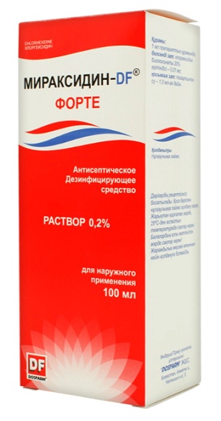 Мираксидин-DF Форте раствор 0,2% 100 мл ( хлоргексидин )