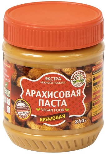 АП Арахисовая паста Кремовая 340г пл.бан.