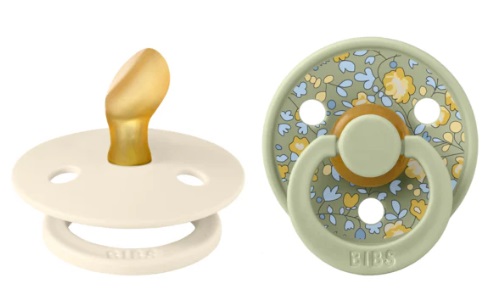 Набор пустышек латексных BIBS Liberty Colour Anatomical 2 шт Eloise Ivory/Sage 0+ арт.211111103
