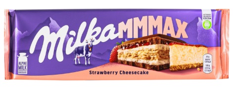 Milka MMMAX шоколад Strawberry cheesecake 300г