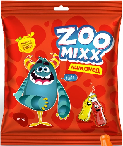 Рахат Мармелад ZooMix Лимонад 85г