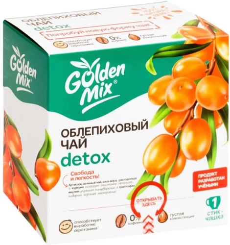 Чай Облепиховый Detox 378г 3 пенала из 7 стиков по 18г  &