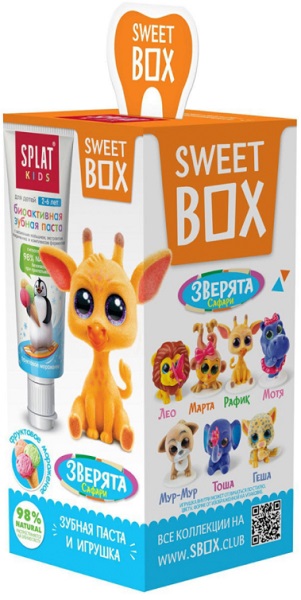 SPLAT Sweet Box Kids Фруктовое мороженое (зубная пасто и игрушка)